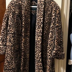 Preston & York Animal Print Teddy Jacket